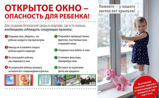 Открытое окно - опасность для ребенка! Открытое окно - опасность для ребенка!.